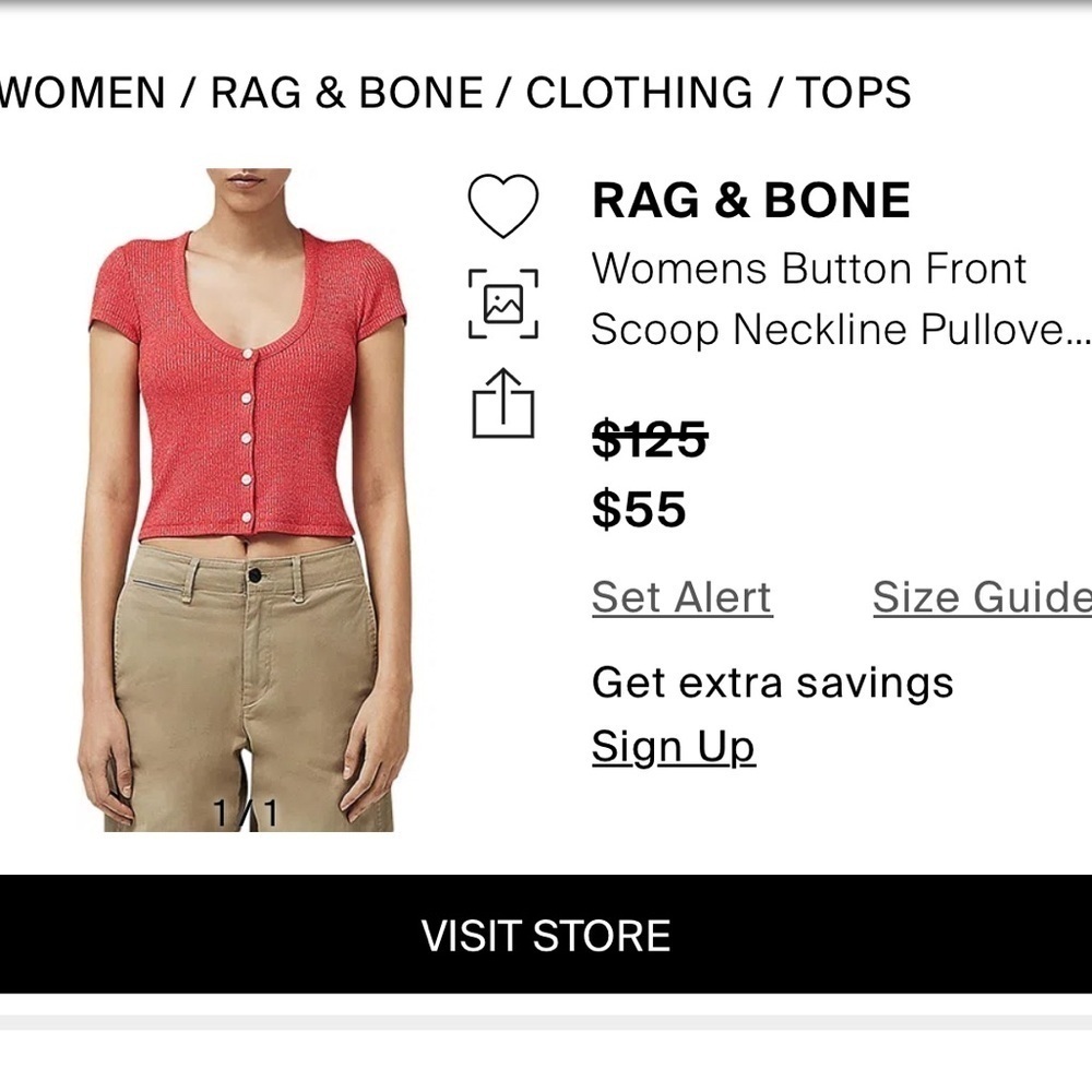 Rag & Bone Scoopneck Sweater Shirt